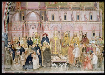 The Church Militant and Triumphant (detail of the secular authorities with Santa Maria del Fiore in the background) by Andrea di Bonaiuto